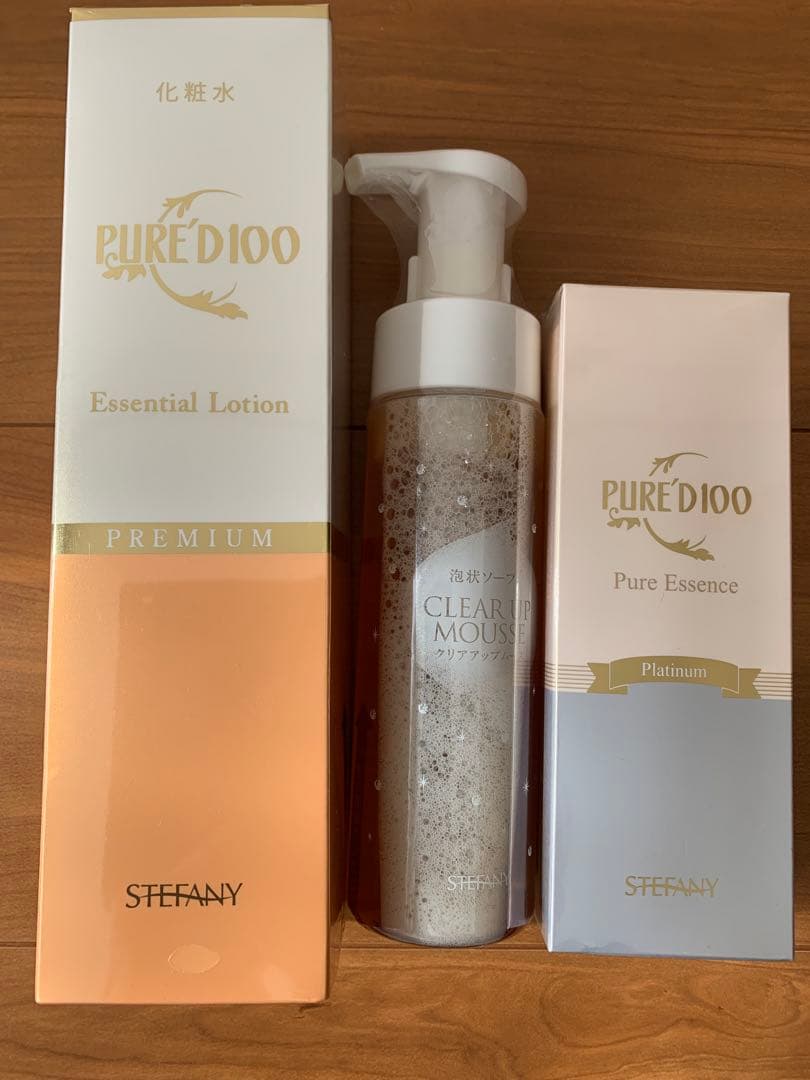 銀座ステファニーPURE D100 エッセンシャルローション&エッセンス セット PURE'D 100 PERFECTION ピュアエッセンスプラチナの通販 - 銀座