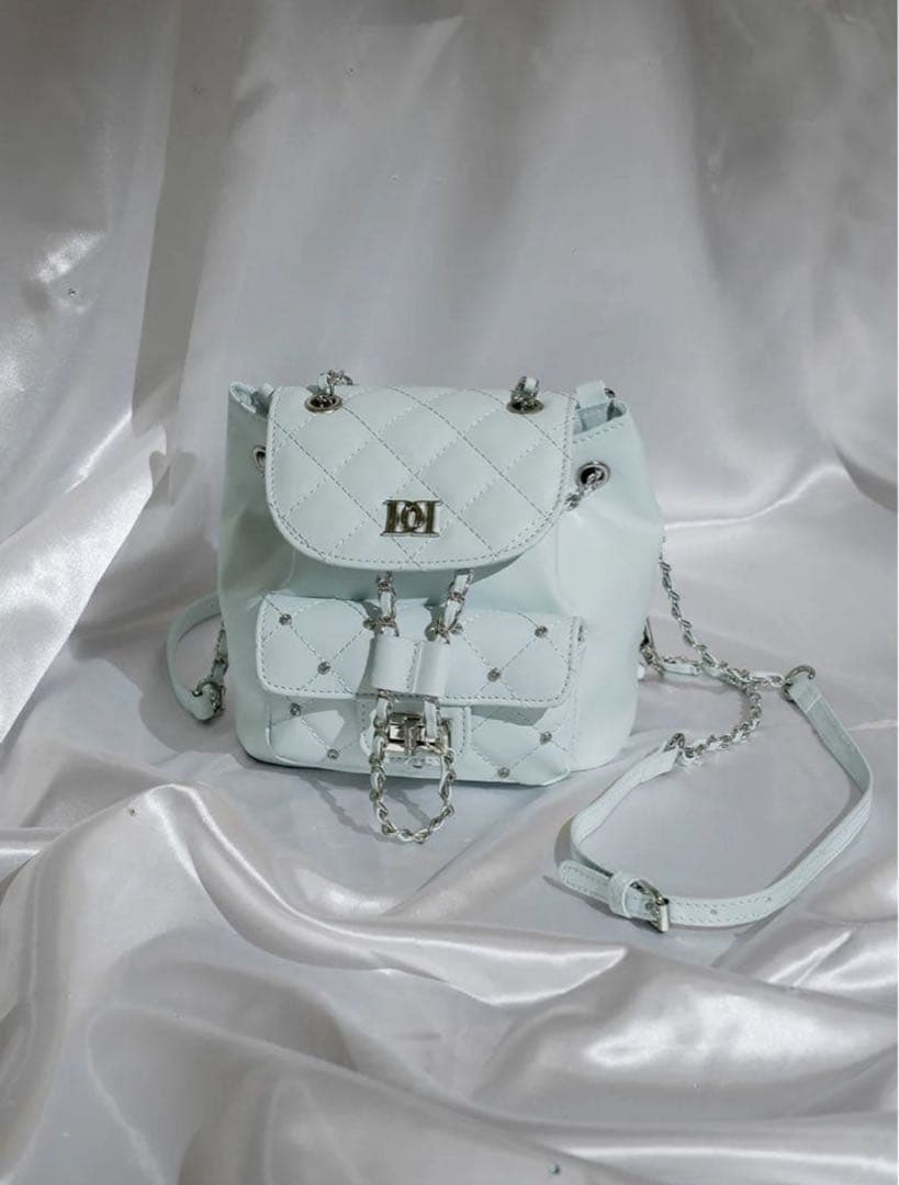 キルティングビジューミニリュック サックス ダーリッチ Darich