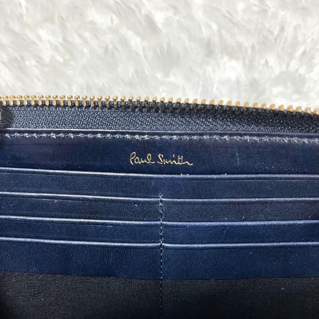 ポールスミス ラウンドジップ ポリッシュカーフ 牛革 長財布 黒 - メルカリ