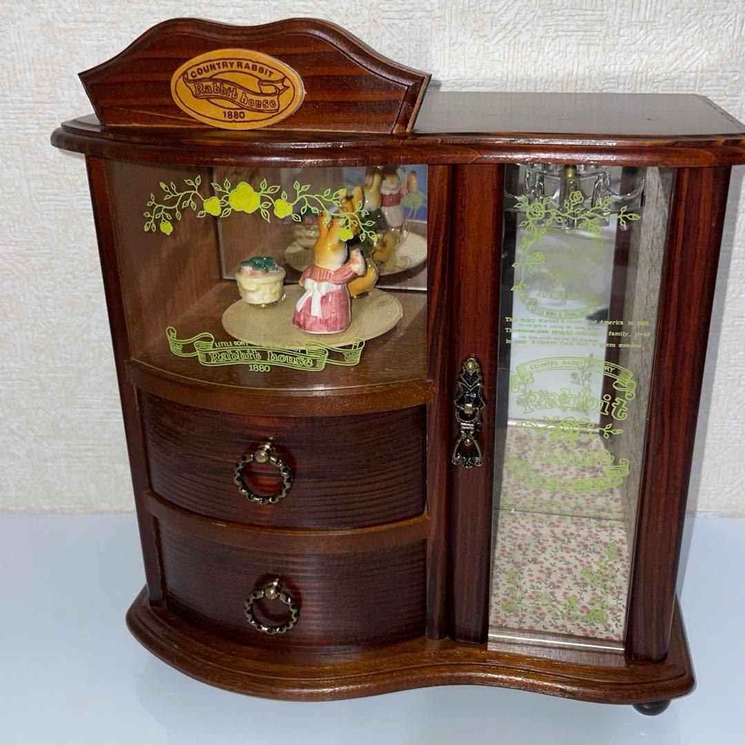 ラビットハウス　オルゴール　宝石箱　ジュエリーボックス アンティーク　昭和レトロ