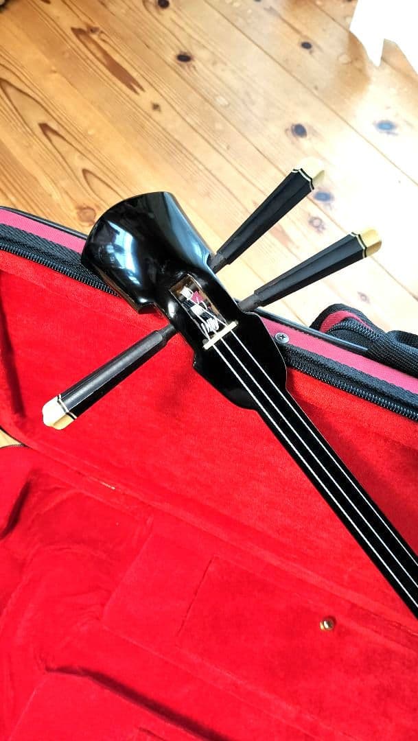 ビンテージ三線、本革1枚張り、真壁型、美音