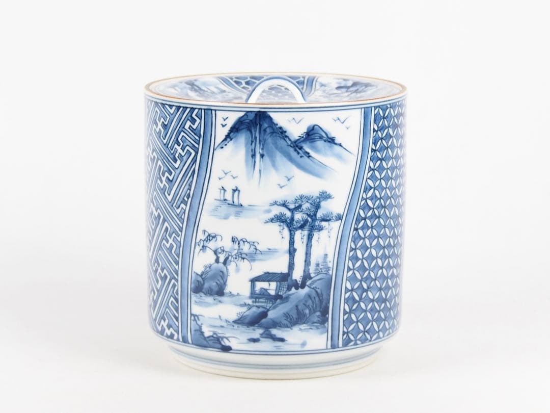 京焼 平安 白鳳造 水指 染付 茶道具 (付属品：共箱) - メルカリ