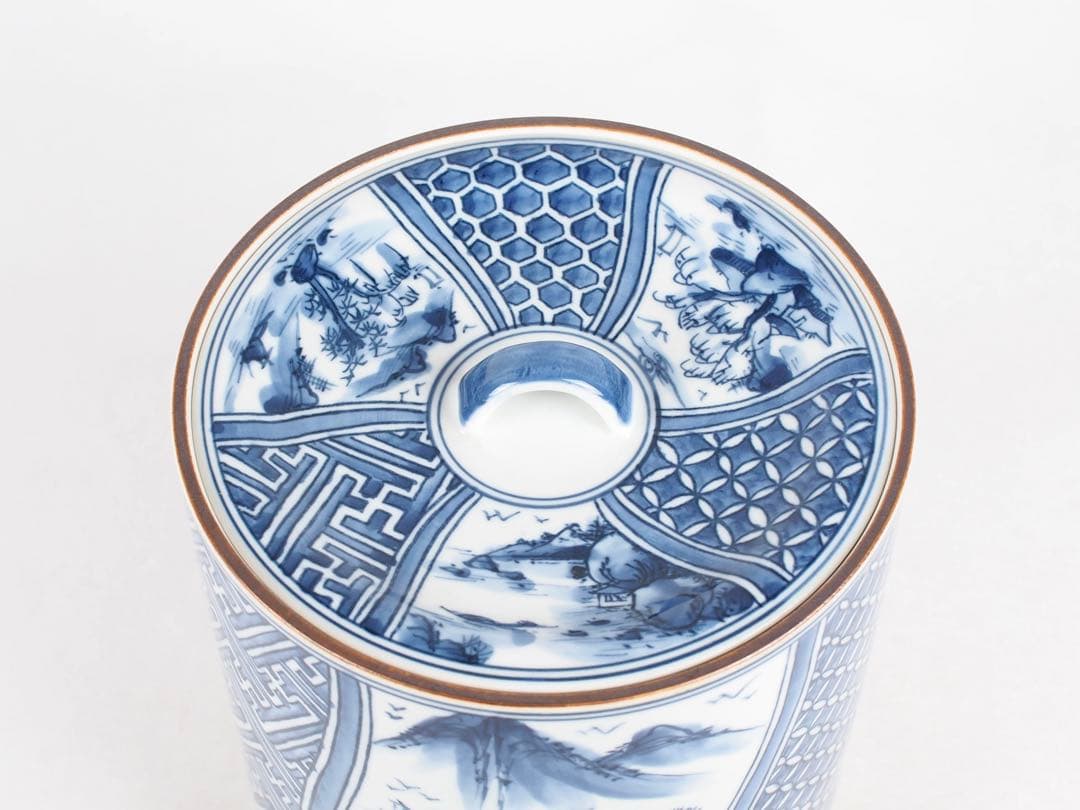 京焼 平安 白鳳造 水指 染付 茶道具 (付属品：共箱) - メルカリ