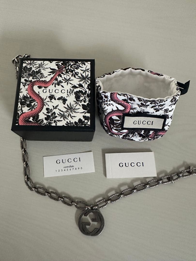 GUCCI グッチ シルバーチェーンネックレス シルバー925 Ag925