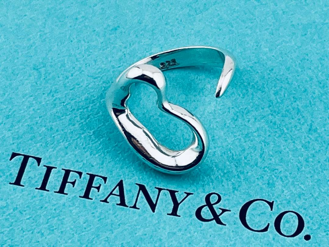 h987 ティファニー　オープンハート　リング　シルバー　925 約13.5号