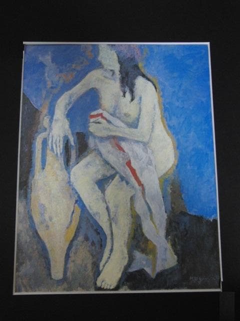 小川博史、【デロス幻想】、希少な額装用画集画、新品高級額 額装付