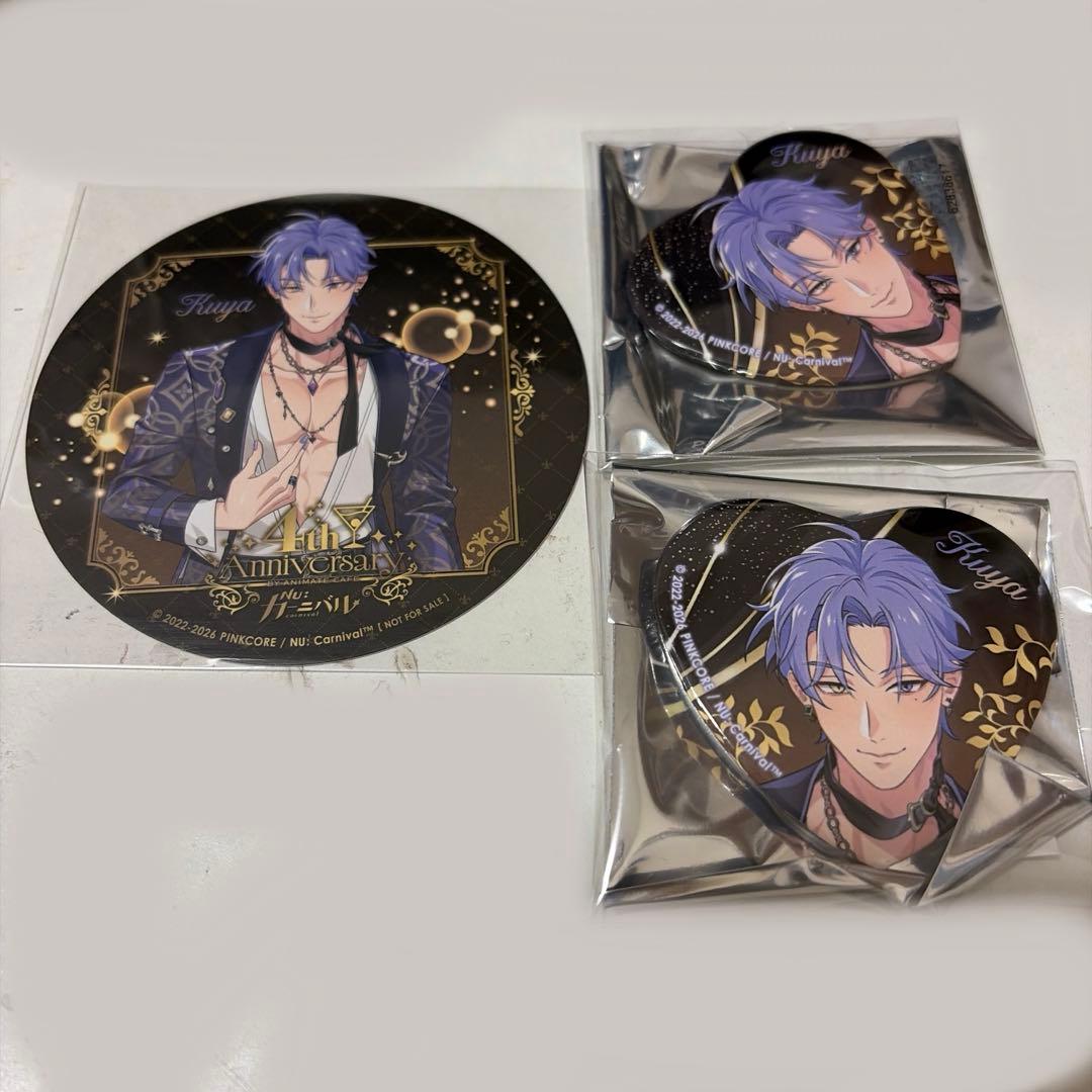 NU:カーニバル アニメイトカフェ ハート型缶バッジ 玖夜 - メルカリ