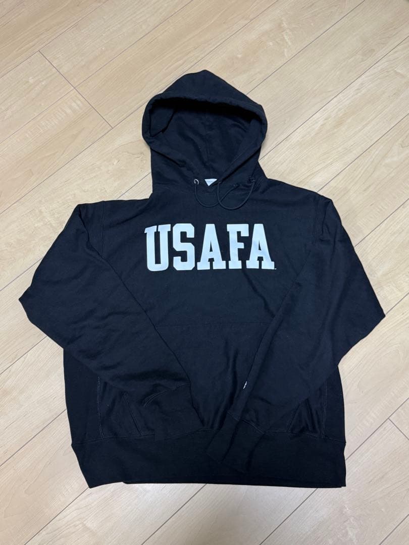 日本未発売 USAFA CHAMPION リバースウィーブ　パーカー黒 L