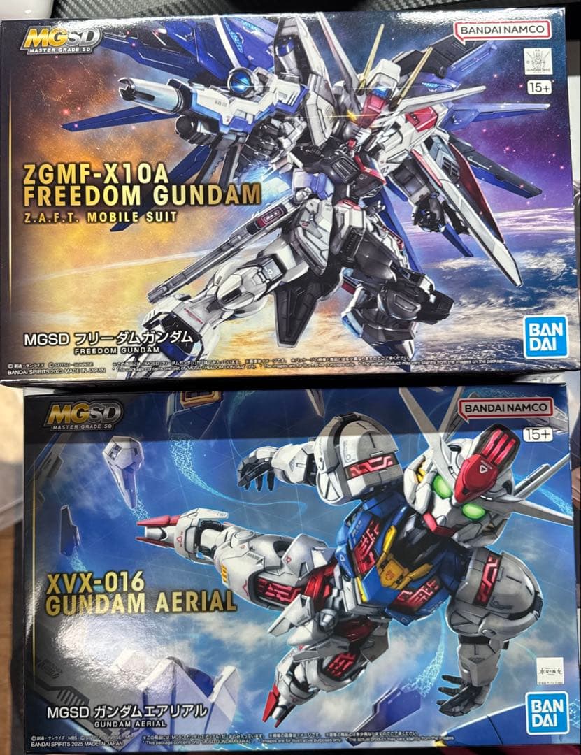 MGSD ガンダムエアリアル、MGSD フリーダムガンダムの2点セット