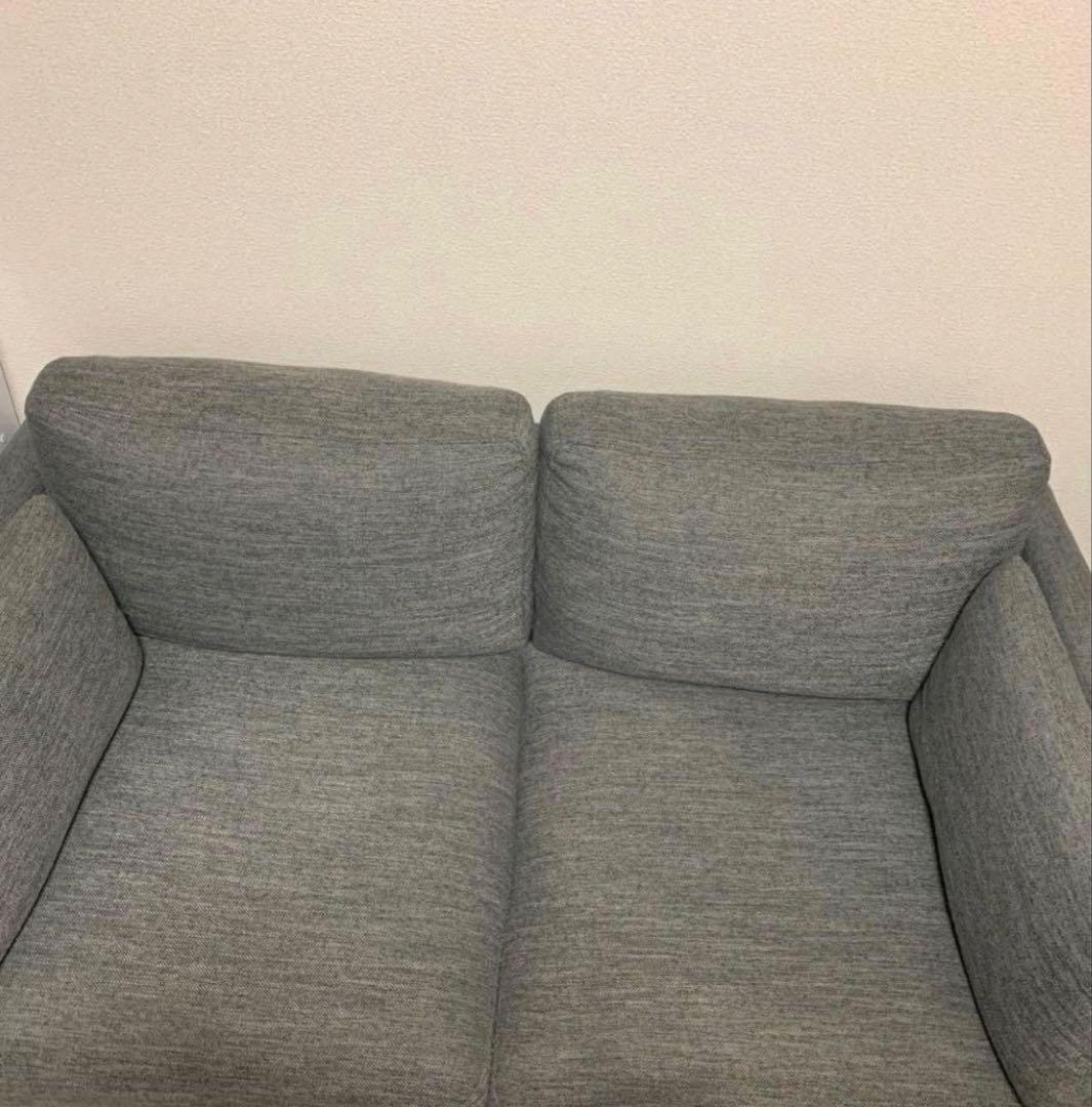 最終値下げ】2人用布張りソファ(CA10 DR-GY)ニトリ 2人がけソファー