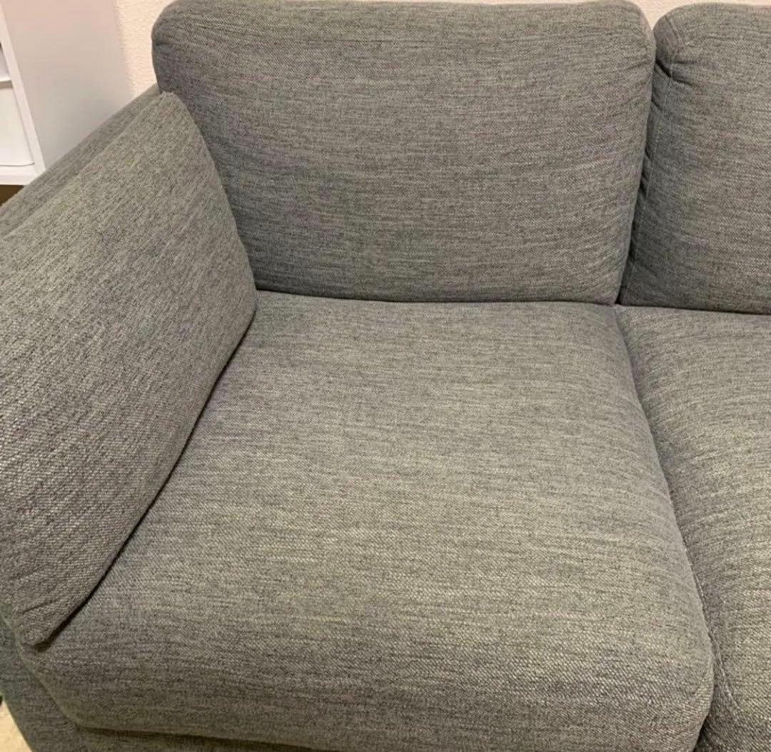 最終値下げ】2人用布張りソファ(CA10 DR-GY)ニトリ 2人がけソファー