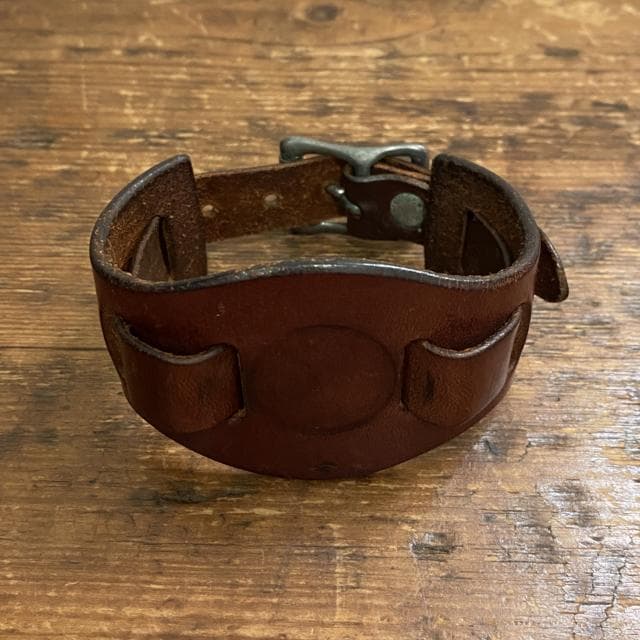 名作 RRL ダブルアールエル ヴィンテージ加工 レザー ウォッチベルト