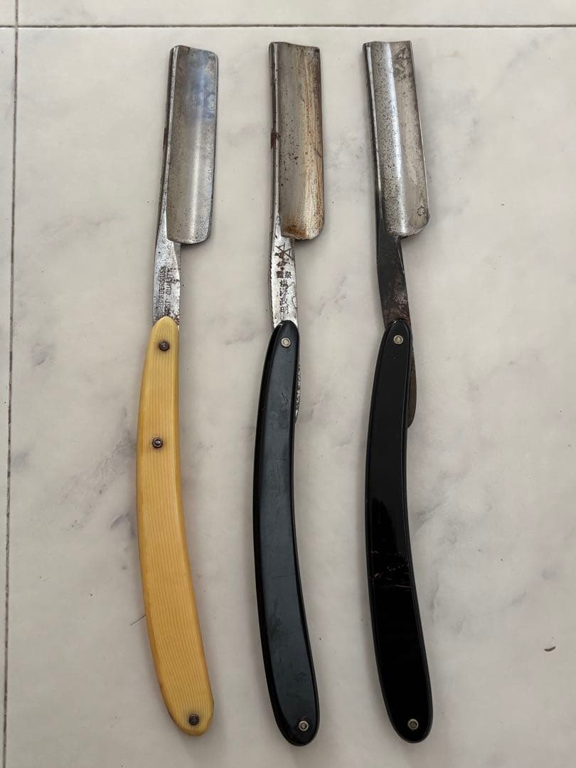 西洋カミソリ　カミソリ 理容道具 理容 塩澤 政明 8000 TRADEMARK