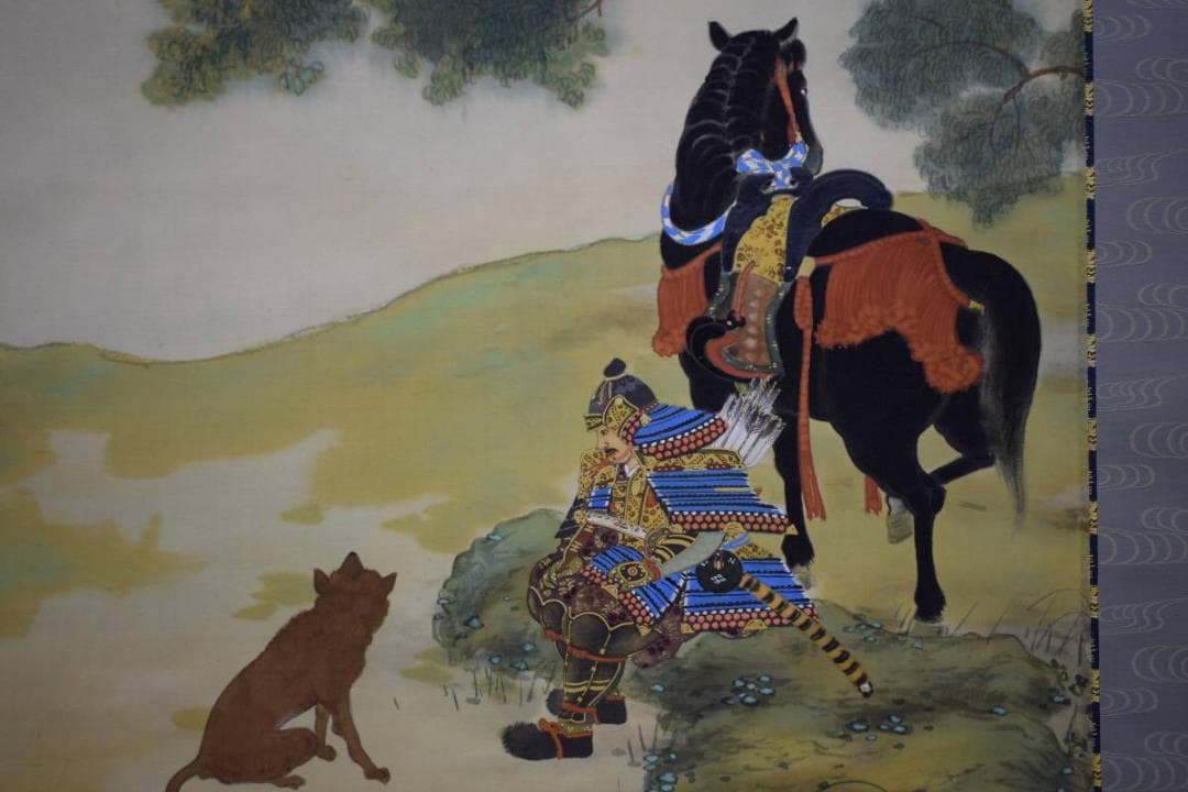 真作/秀峰/武者絵/布袋屋掛軸HE-537 楽天市場】掛け軸 川渡布袋図 送料無料 【掛軸】【一間床・半間床