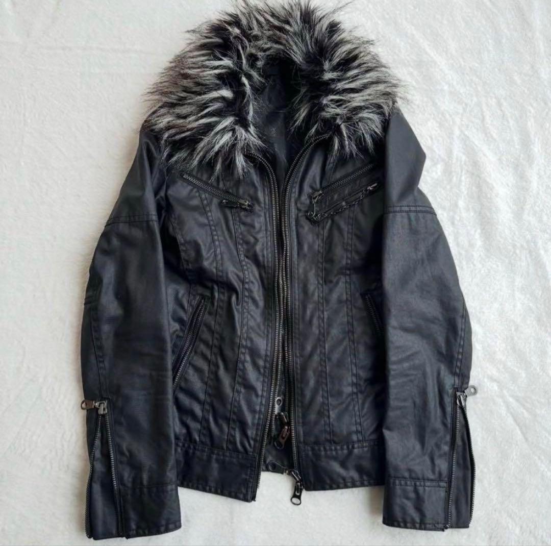 FUGA fur coating jacket 00s v系 平成 00s archive fuga coating fur jacket - メルカリ