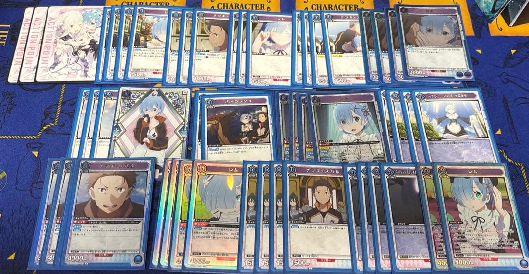 ユニアリ リゼロ 青レムスバル デッキ スリーブ付き ユニアリ パラレル