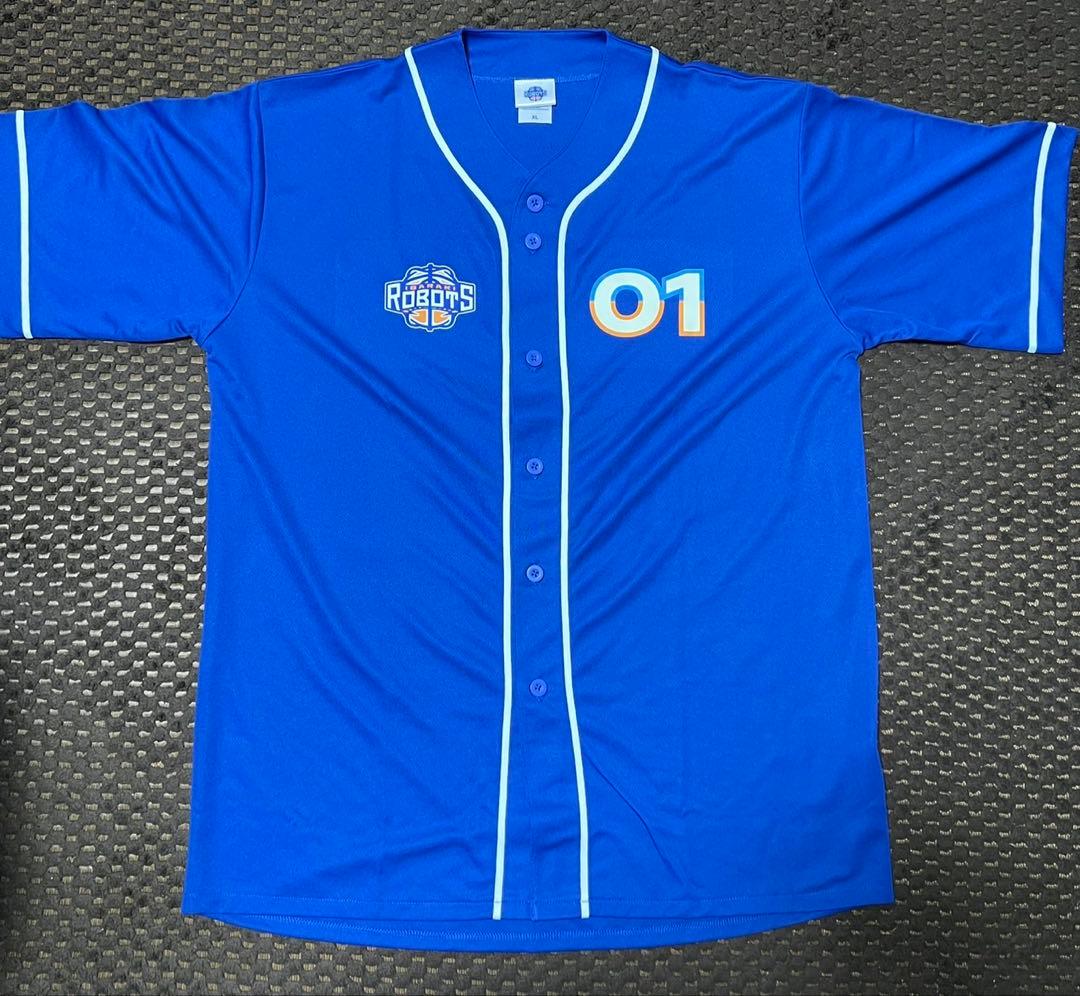 新品限定】茨城ロボッツ ロボスケサイン入りベースボールシャツ 2枚