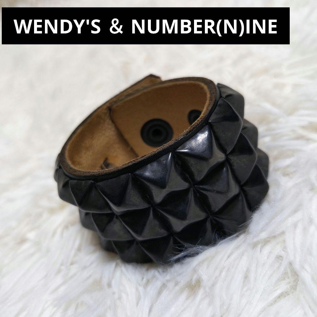 NUMBER(N)INE WENDY'S ブレスレット 3連 スタッズ 黒