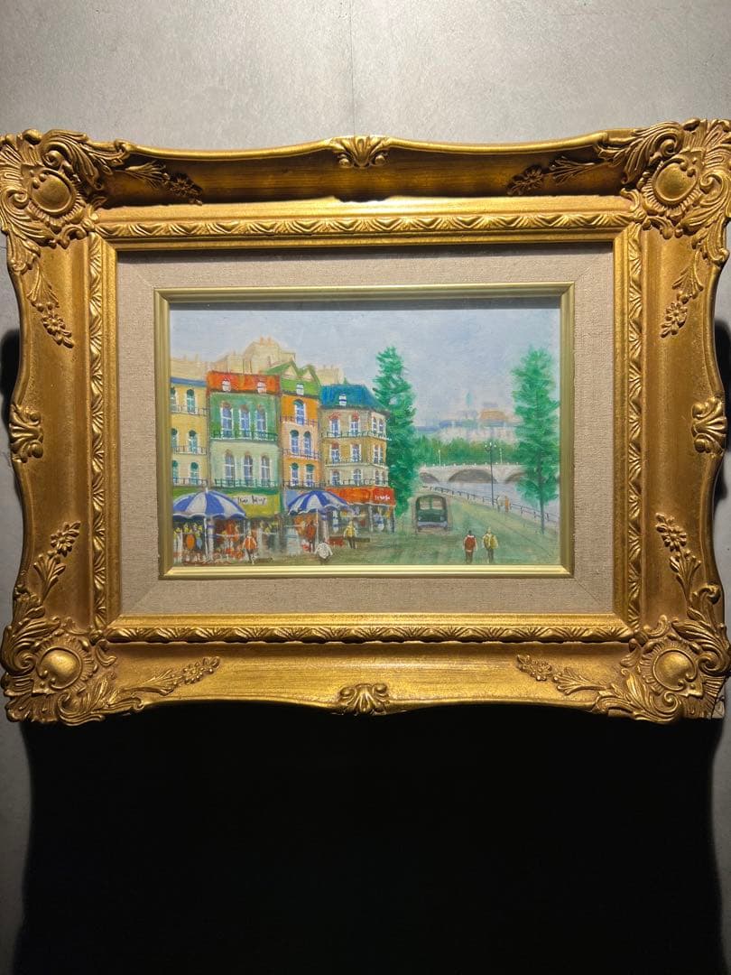 真作　戸倉貢　パリ　肉質画　直筆サインあり