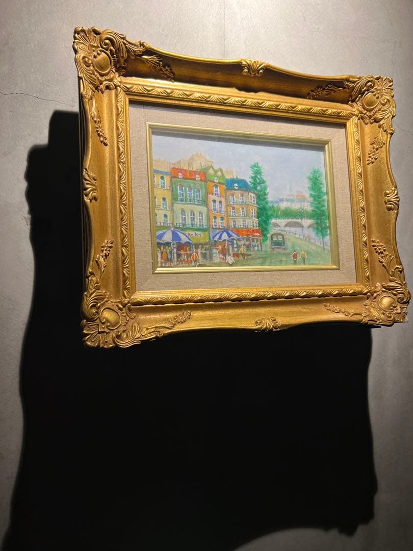 真作　戸倉貢　パリ　肉質画　直筆サインあり