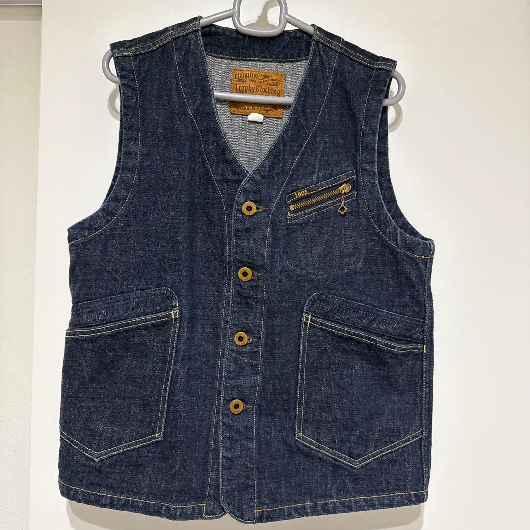 Trophy Clothing ダートデニムベスト 36サイズ TROPHY CLOTHING/トロフィークロージング】「Dirt Denim Vest/ダート
