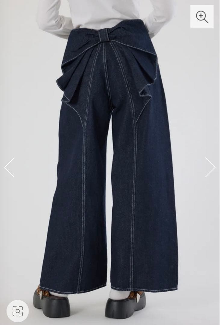 ロデオクラウンズ ビッグリボンデニムパンツ リボン デニム Ｓサイズ