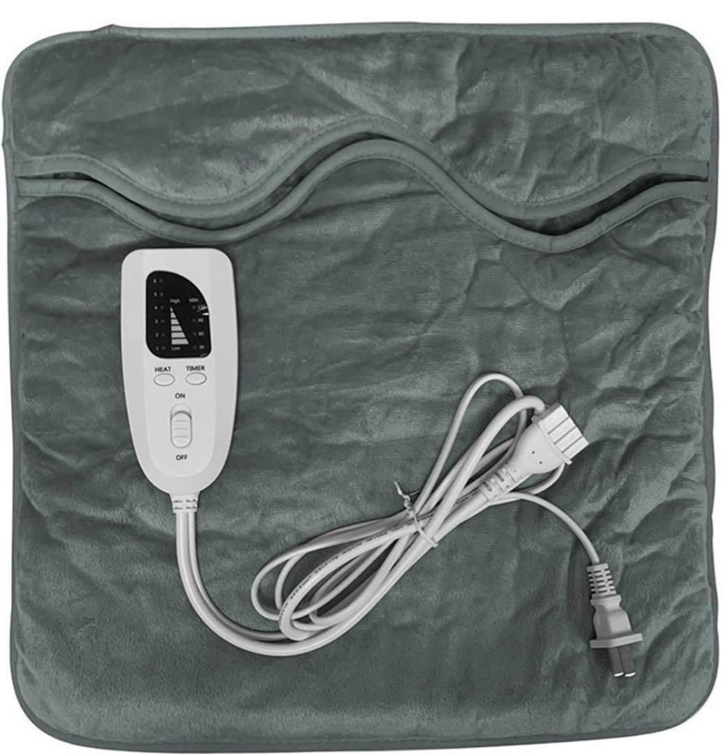 【1人用ホットカーペット】電気ブランケット ヒーター 一定温 タイマー付き