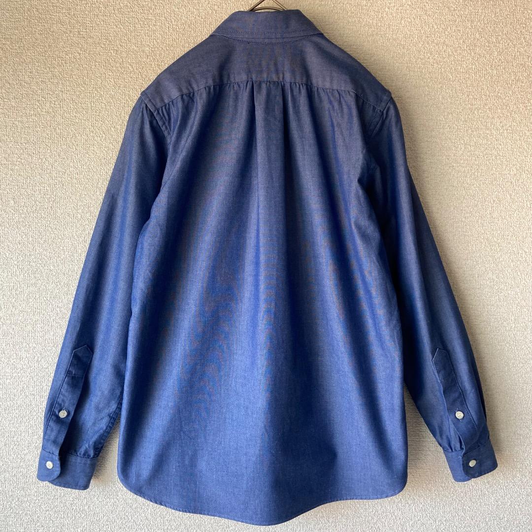 SINME シンメ ダンガリークロスボタンダウンシャツ サックスブルー M