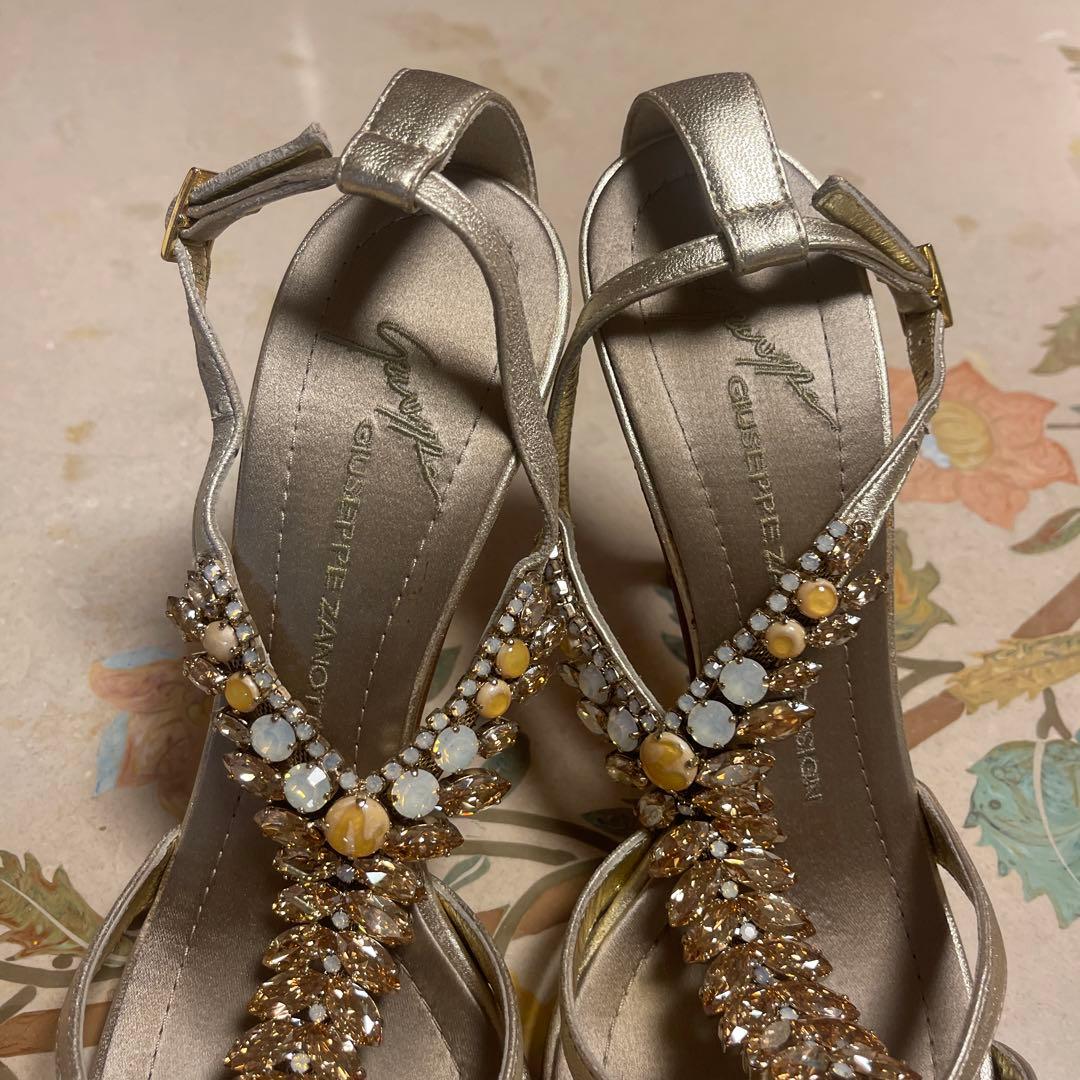 ジュゼッペ ノッティ✨ビジュー装飾 ストラップサンダル