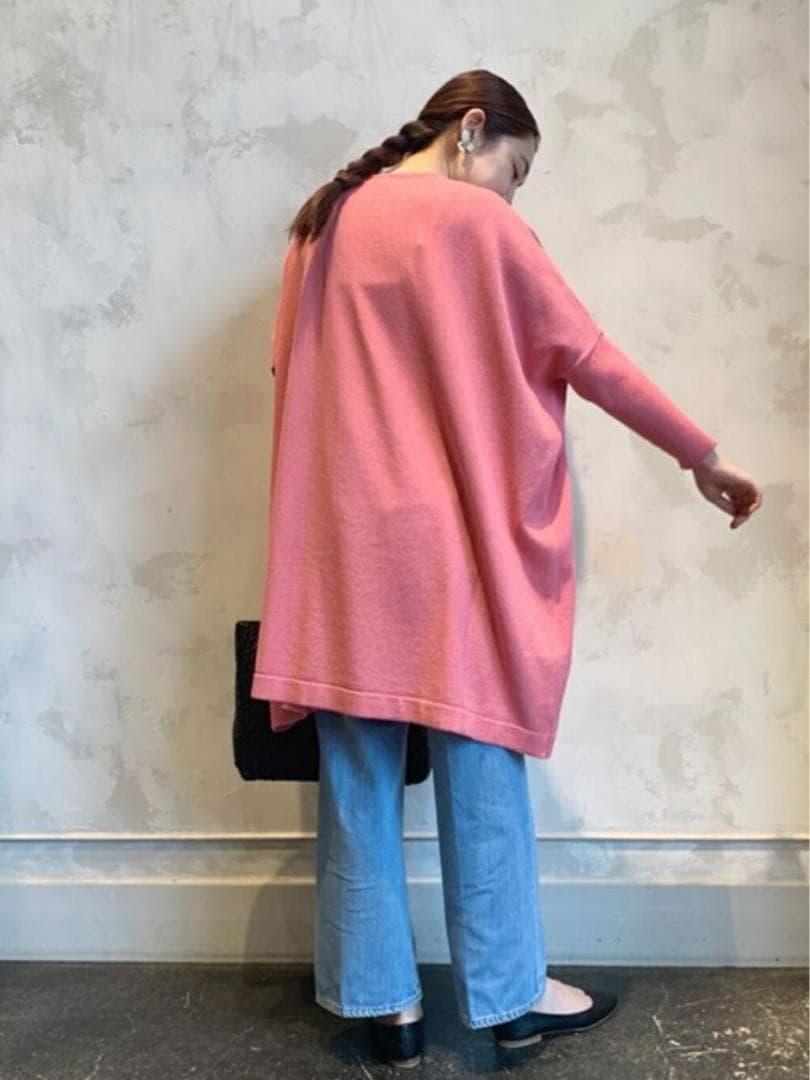 BEARDSLEY ギマBIGニット ピンク ビアズリー 洗える 長袖 ゆったり