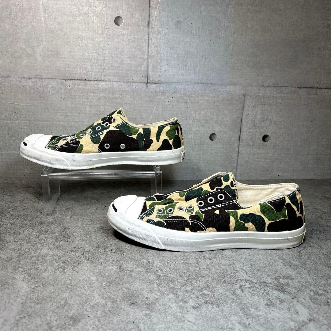 希少【CONVERSE】ジャックパーセル/83カモフラ/迷彩/スリッポン(27