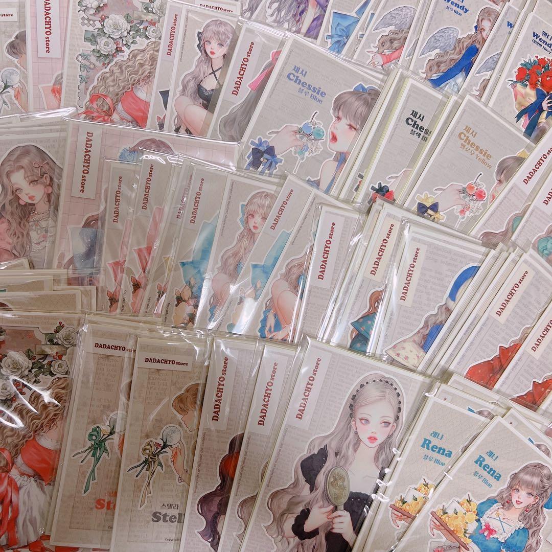 紙モノ コラージュ素材 デザペ マステ 海外 人物ステッカー まとめ売り