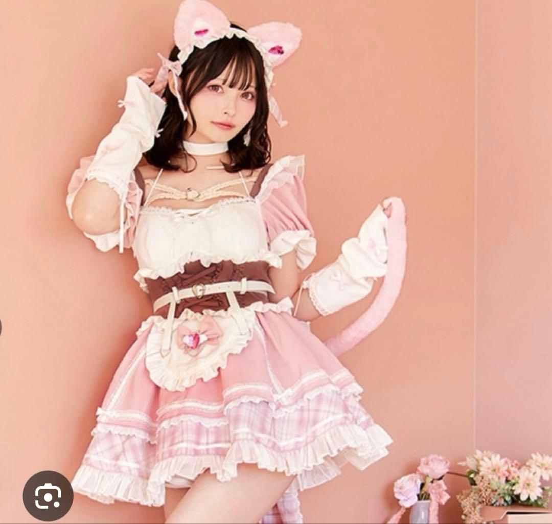 Malymoon ネコ耳メイド服 ピンク メイド マリームーン - メルカリ