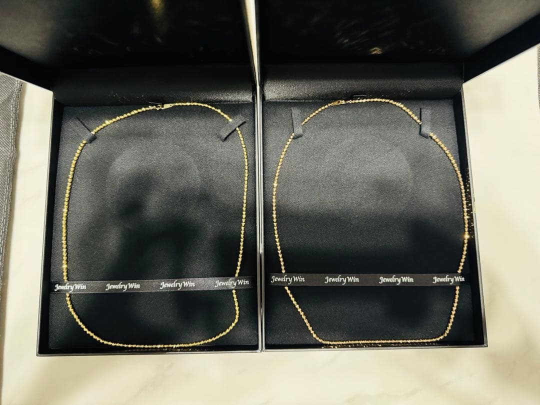 シャンデリアカットボール ネックレス K18 幅3mm 55cm(室内試着のみ