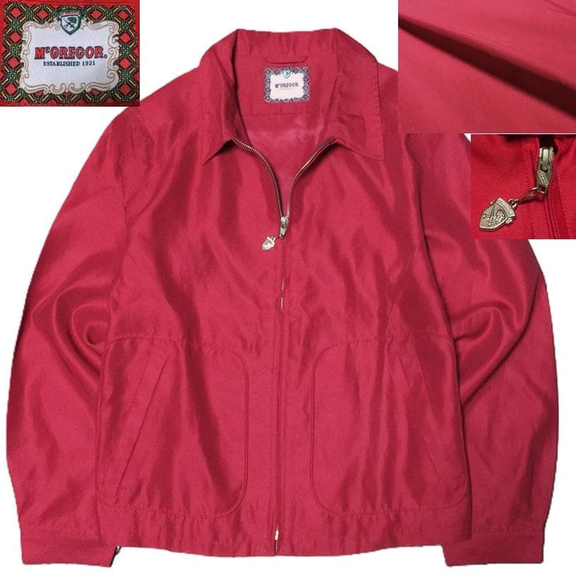 極美品 McGREGOR 日本製 ドリズラージャケット スイングトップ 赤 M