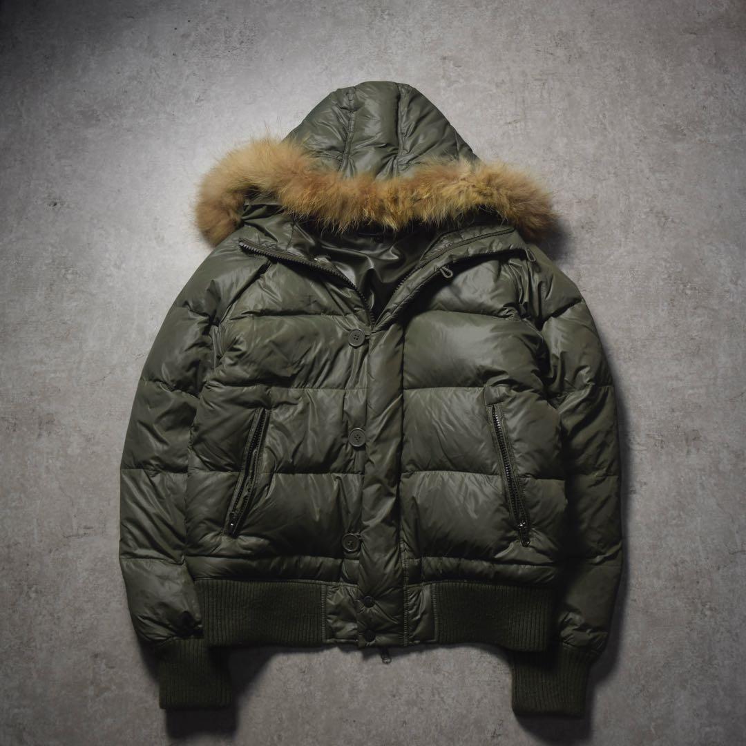 AVIREX N-2B ミリタリー ファーダウンジャケット カーキ 短丈 y2k