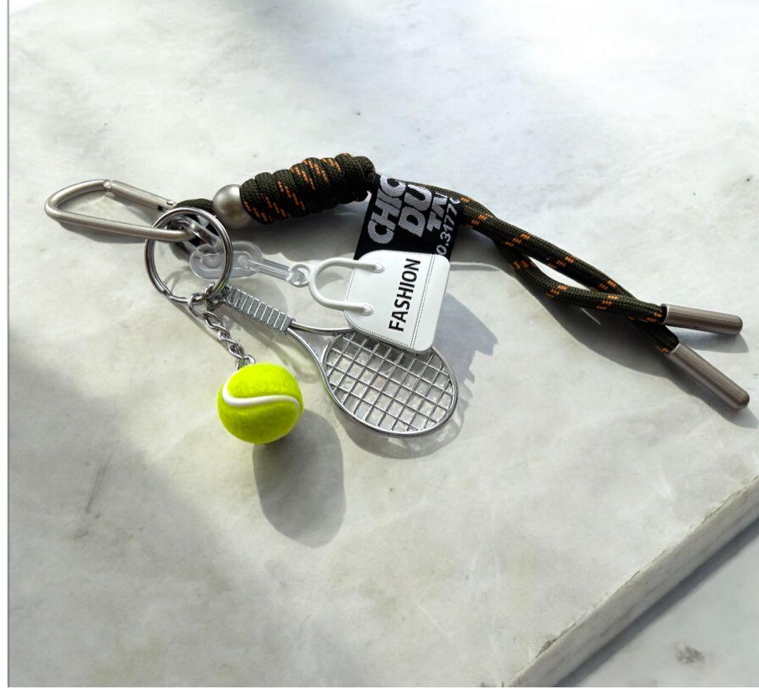 新品】テニスモチーフ キーホルダー／ラケット・ボール・バッグ