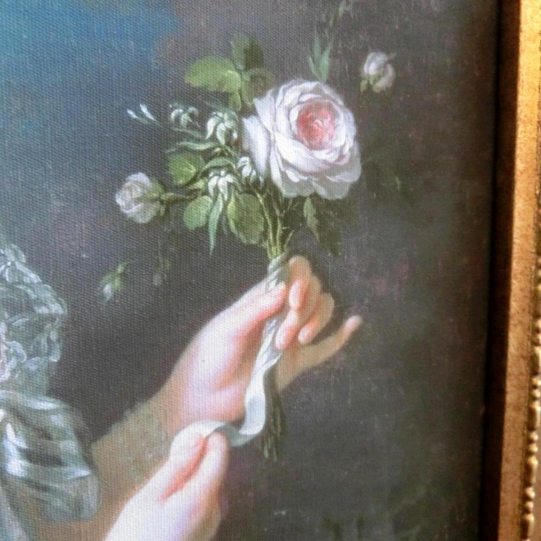 ロココ調 アンティークゴールドフレーム マリーアントワネット 額絵 103