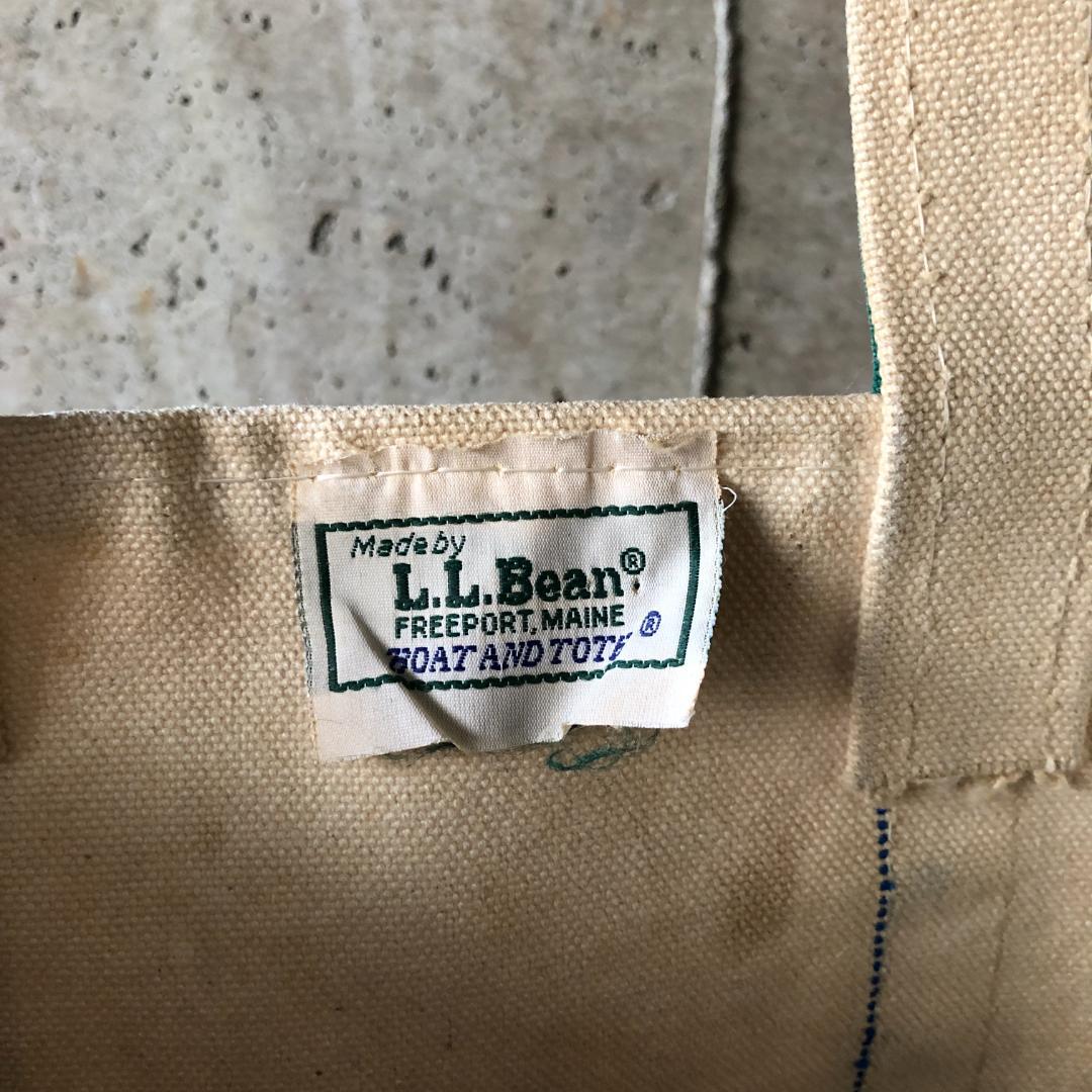 エルエルビーン トートバッグ 80s グリーン 2色タグ トーンタグ M