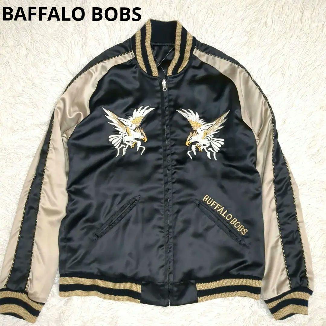 バッファローボブズ スカジャン リバーシブル 鷹 刺繍 キルティング L