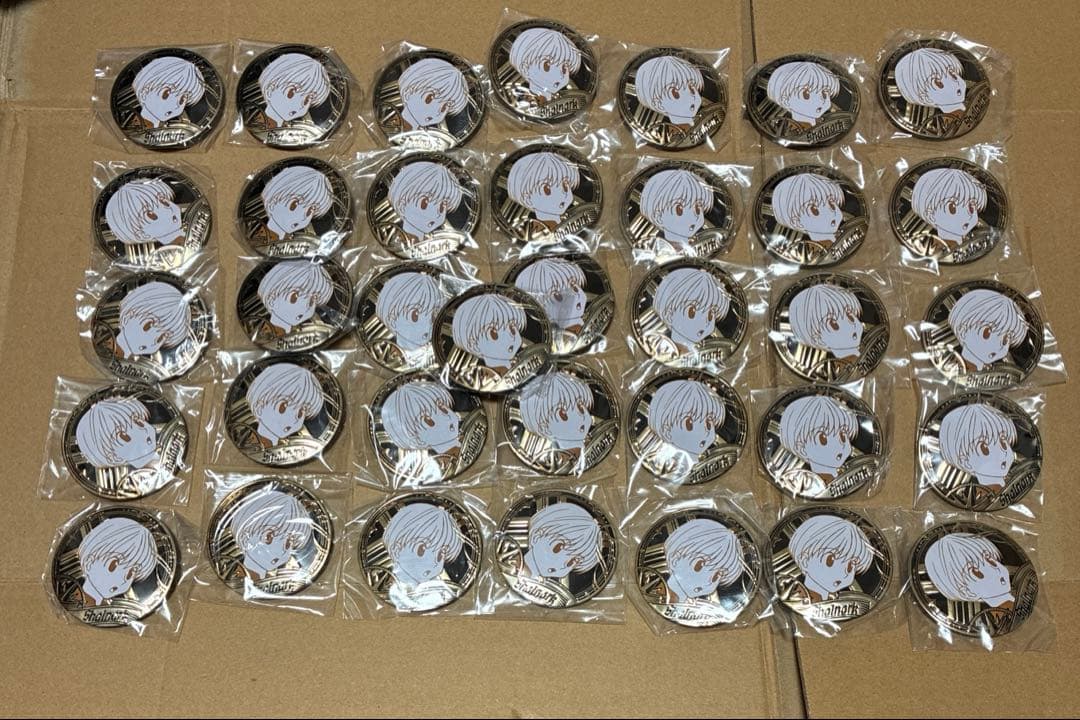 ハンターハンター　彫金　缶バッジ　中国　海外　シャルナーク　彫金シリーズ　セット