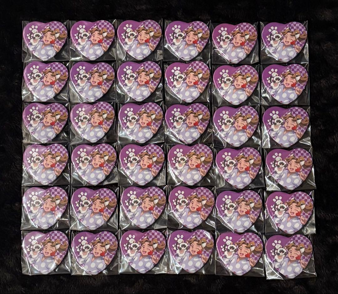 忍たま乱太郎 田村三木ヱ門 ナンジャタウン ハート缶バッジ 36個セット