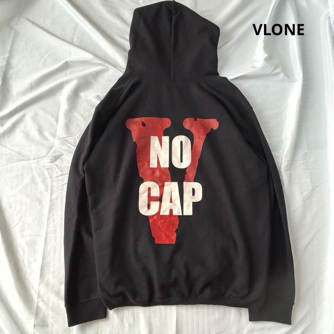 VLONE プルオーバーパーカー ブラック L FRIENDS NO CAP