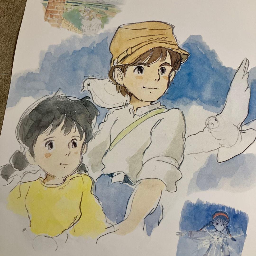 映画天空の城ラピュタ」ポスター ジブリ 宮崎駿 シータ イメージボード
