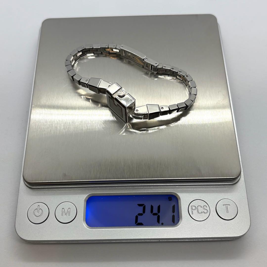 稼働/新品電池】GUCCI 102 バングルウォッチ Gスクエア ブラック