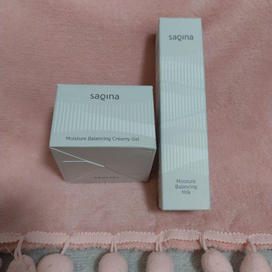 サキナ モイスチャーバラシングミルク&クリーミージェル、おまけ付き