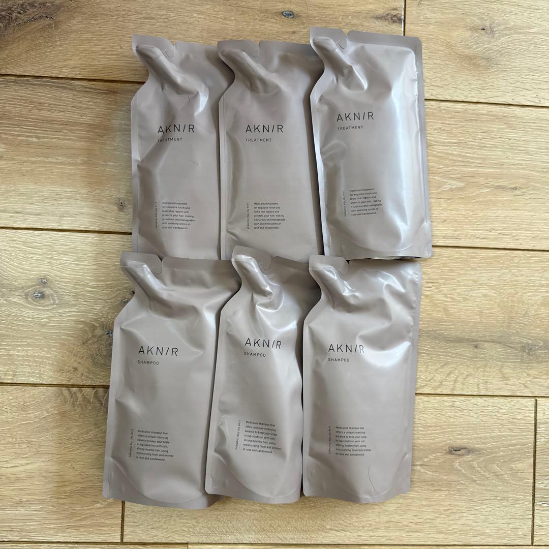 AKNIR シャンプー　& トリートメント　6個セット　ローズ　サンダルウッド