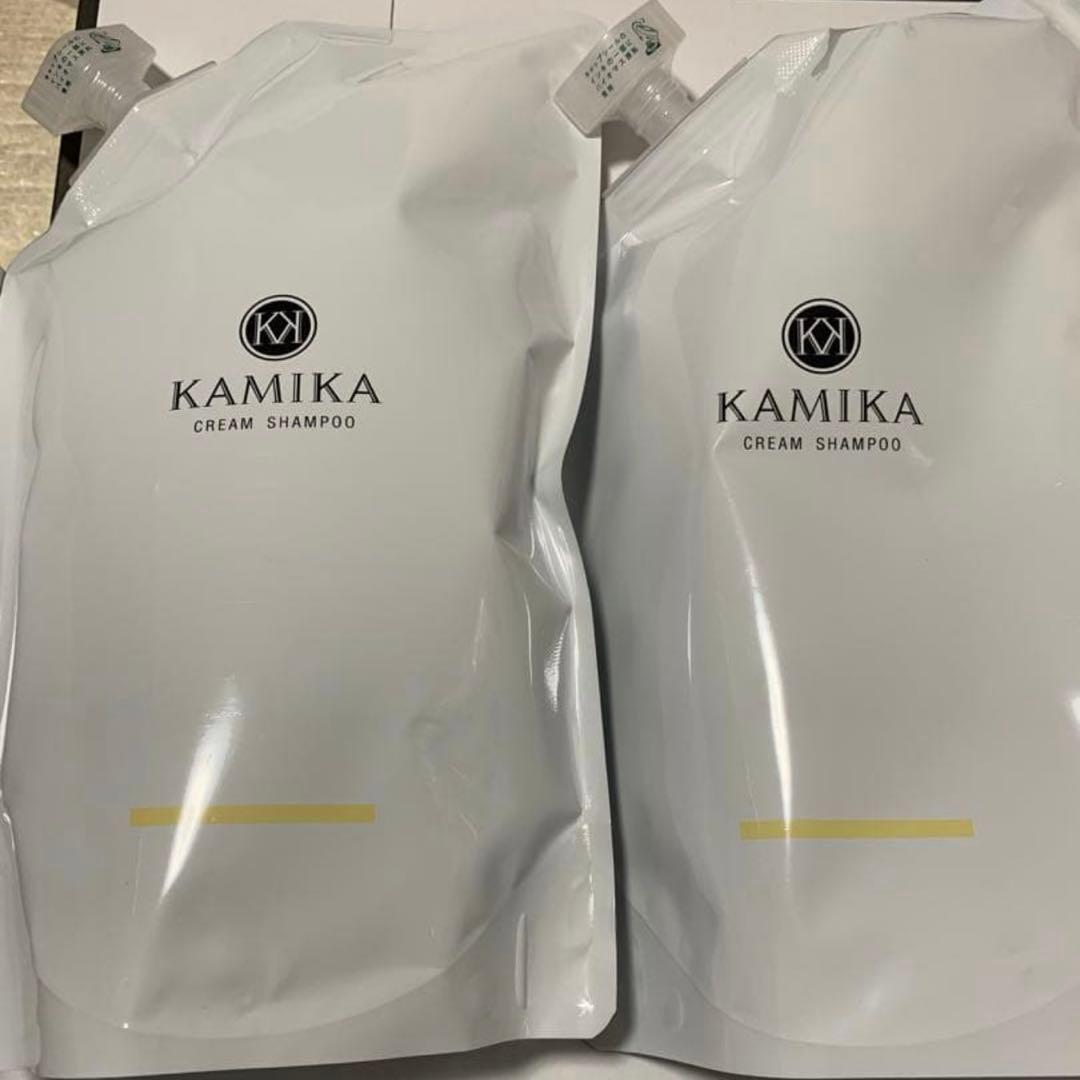 KAMIKA クリームシャンプー ベルガモット 詰め替え2個セット KAMIKA 公式 10％OFF ベルガモットジャスミンの香り 黒髪クリーム