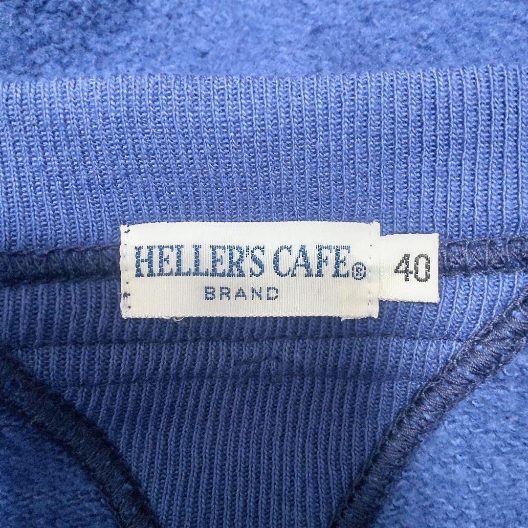 HELLER´S CAFE 後付け 両V パーカー 40 ネイビー 裏起毛