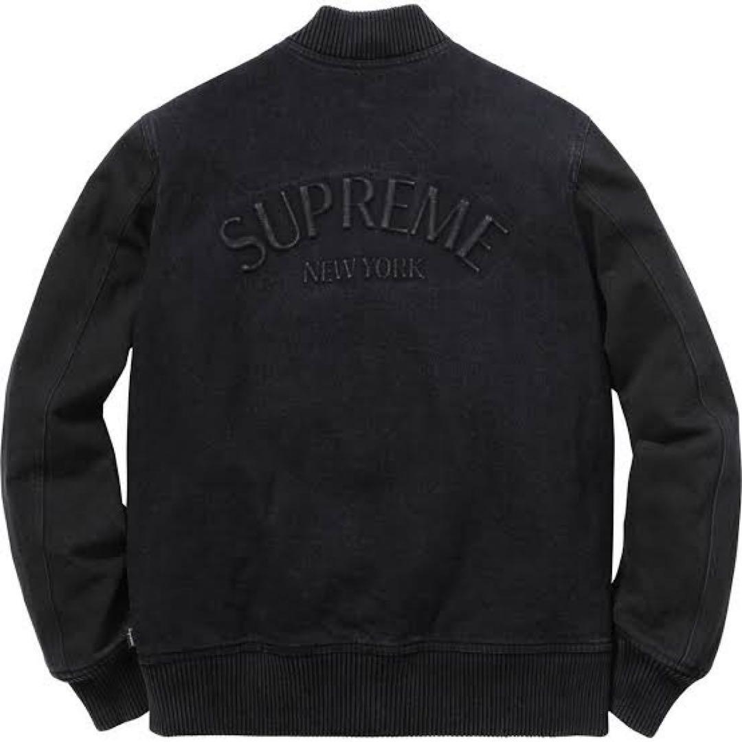 美品 Supreme Denim Twill Varsity Jacket L Supreme 'Denim Twill Varsity Jacket'デニム バーシティージャケット